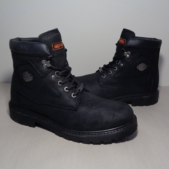Harley-Davidson Size 10 M / BADLANDS / Black / Leather / Boots New Men's Shoes - Picture 1 of 16